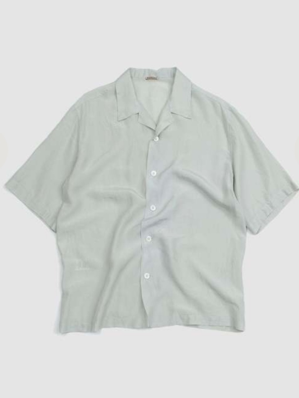 Barena Light Sage Short-Sleeve Camp Collar Shirt